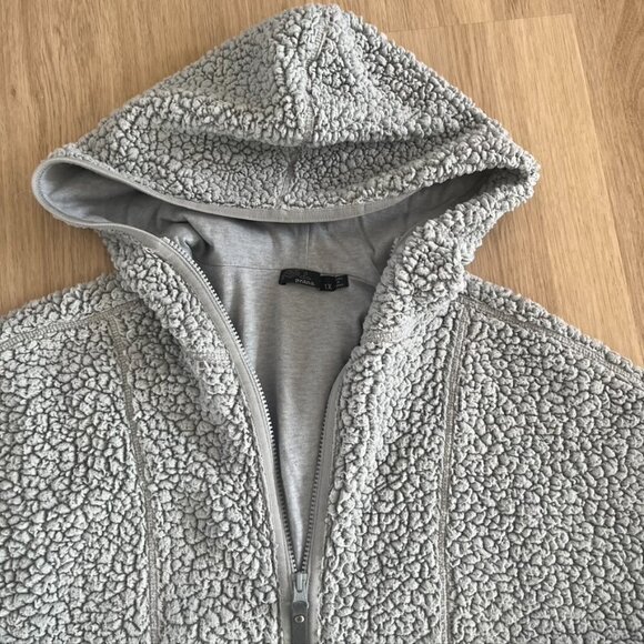 ** Prana half zip hoodie Sherpa gray hooded sweater 1X - Picture 6 of 10